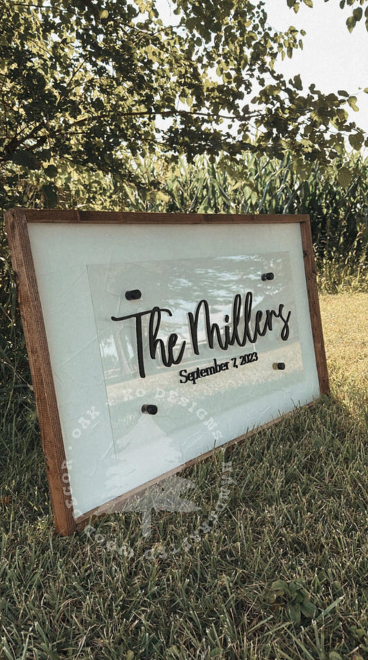 White Plaster Acrylic Sign