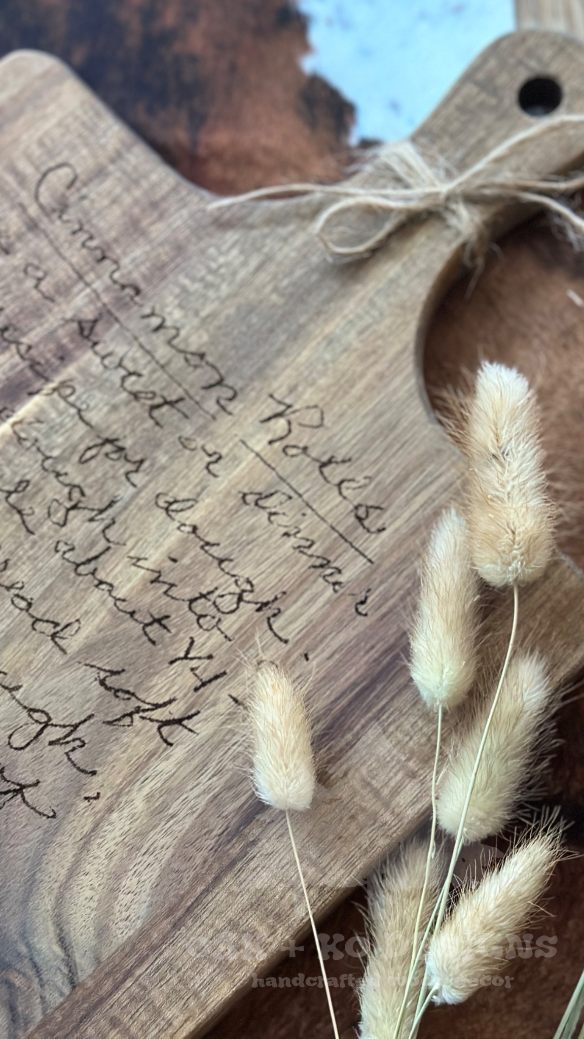 Handwritten Recipe Cutting Board